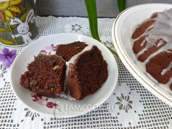 Фото блюда: Банановый кекс с какао на сметане