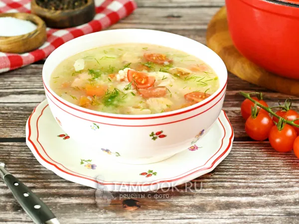 Фото блюда: Уха из семги с пшеном