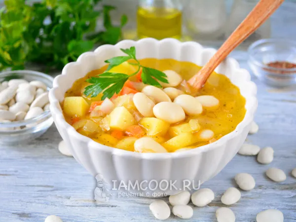 Фото блюда: Картофельный суп с фасолью
