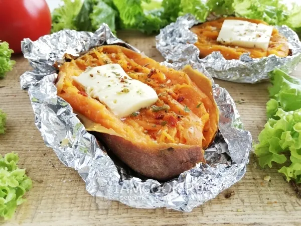 Фото блюда: Батат в фольге в духовке
