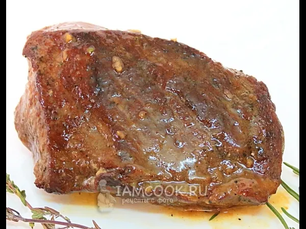 Фото готового блюда: Стейк из говядины с розмарином и тимьяном