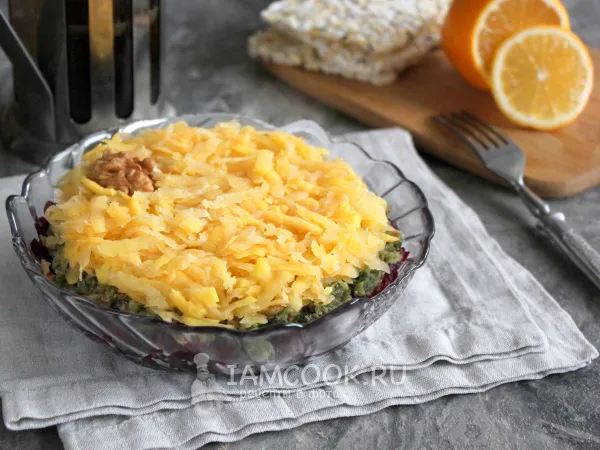 Фото готового блюда: Салат из репы и свёклы