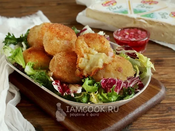 Фото блюда: Картофельные шарики с ветчиной и сыром