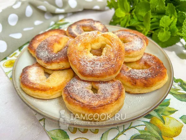 Фото блюда: Жареные каральки из творога на сковороде (в масле)