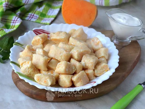 Фото блюда: Ленивые вареники с тыквой