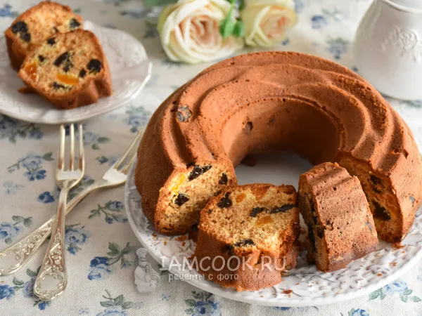 Фото блюда: Кекс с курагой и черносливом