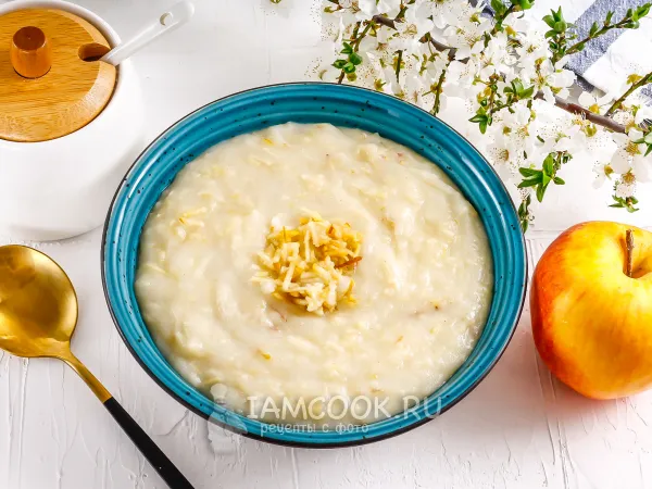 Фото блюда: Манная каша с яблоками