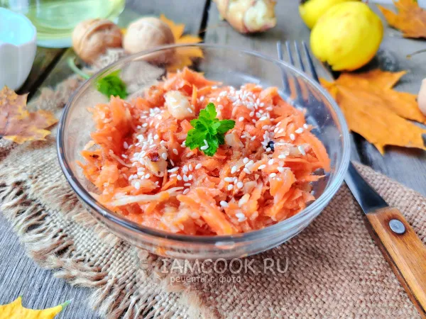 Фото блюда: Салат «От 100 хворей» из топинамбура