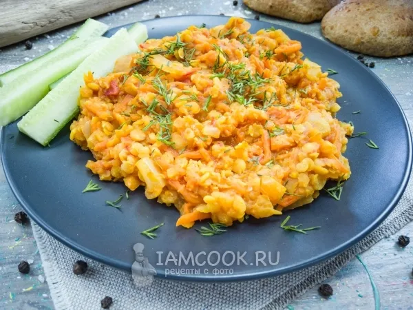 Фото готового блюда: Гарнир из красной чечевицы