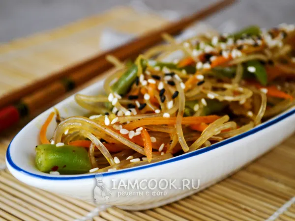 Фото блюда: Фунчоза со стручковой фасолью