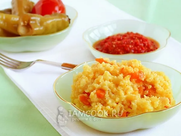 Фото блюда: Пшенная каша с тыквой на воде