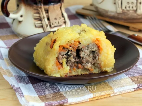 Фото блюда: Картофельный рулет с фаршем