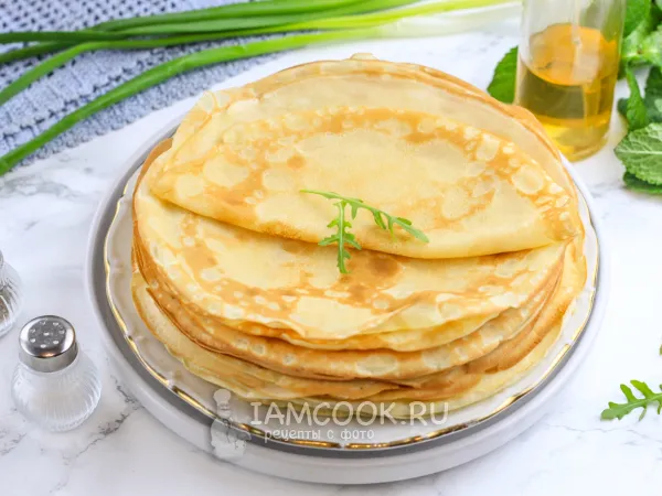 Фото блюда: Блины на сыворотке от кефира