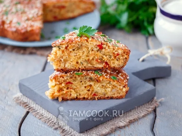 Фото блюда: Шарлотка с квашеной капустой