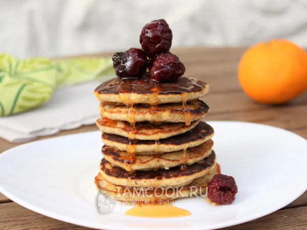 Фото блюда: Панкейки из зеленой гречки