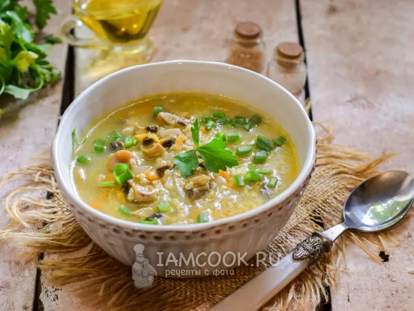 Фото блюда: Грибной суп без картофеля