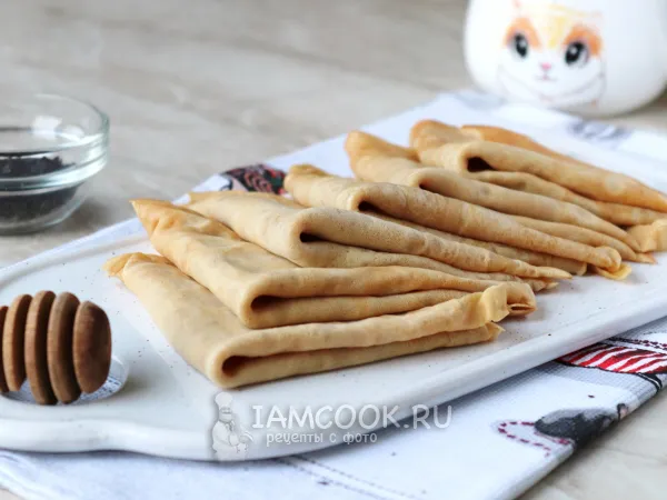 Фото готового блюда: Чайные блины (на заварке чёрного чая)