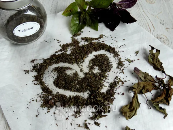 Фото блюда: Как сушить базилик на зиму?