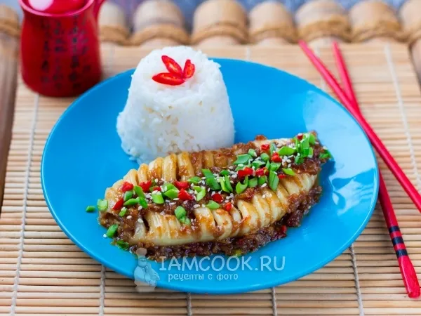 Фото готового блюда: Кальмар-гриль по-корейски (ojingeo tonggui)