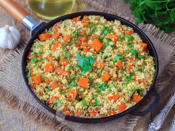 Фото готового блюда: Булгур с тыквой