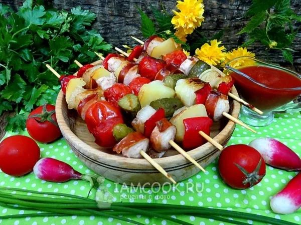 Фото готового блюда: Студенческий шашлык на сковороде