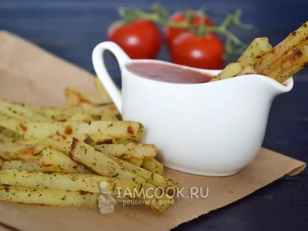 Фото блюда: Картофель фри в духовке без масла