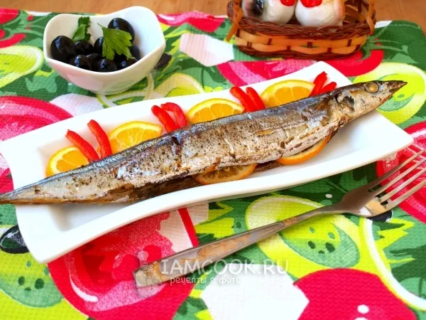 Фото готового блюда: Сайра в духовке (в фольге)