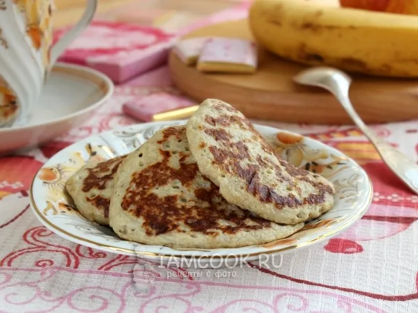 Фото блюда: Банановые оладьи без муки