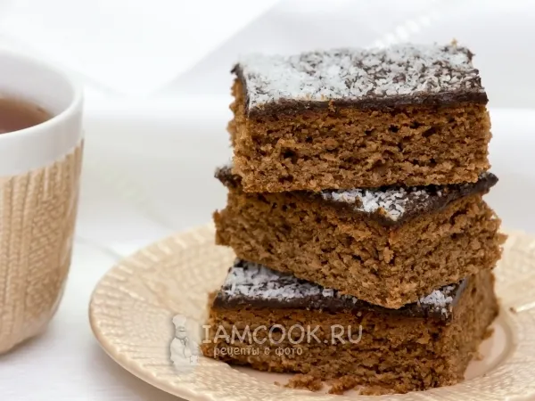 Фото готового блюда: Шоколадно-кокосовый пирог