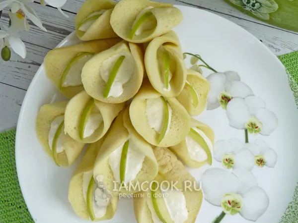 Фото готового блюда: Печенье «Каллы» с кремом «Рафаэлло»