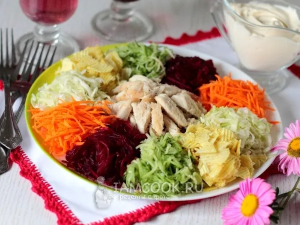 Фото готового блюда: Салат «Козел в огороде»