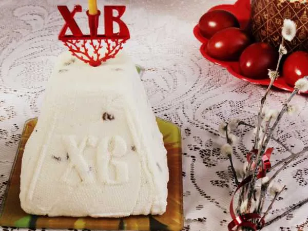 Фото блюда: Пасха сырая творожная со сгущенкой