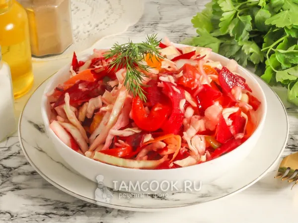 Фото готового блюда: Капуста «Провансаль» со свеклой