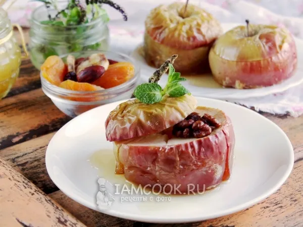 Фото блюда: Яблоки печеные с медом в духовке