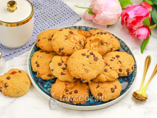 Фото готового блюда: Печенье с маршмеллоу и шоколадом