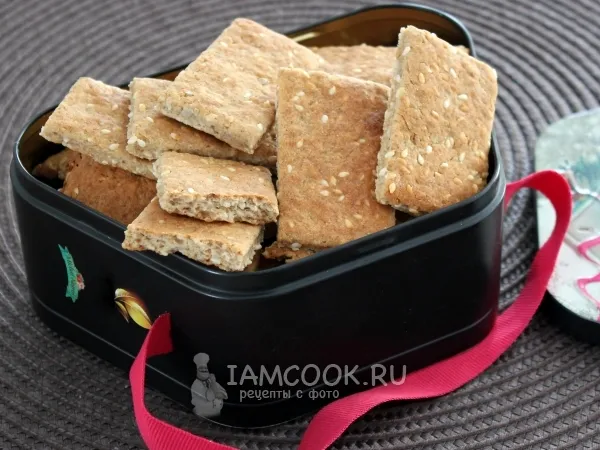 Фото готового блюда: Полезные крекеры из цельнозерновой муки