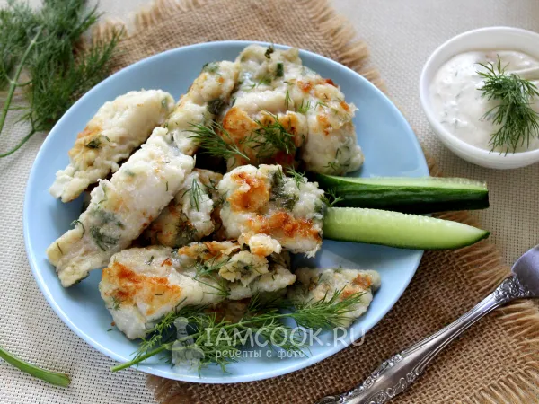 Фото блюда: Жареный минтай по-бухарски