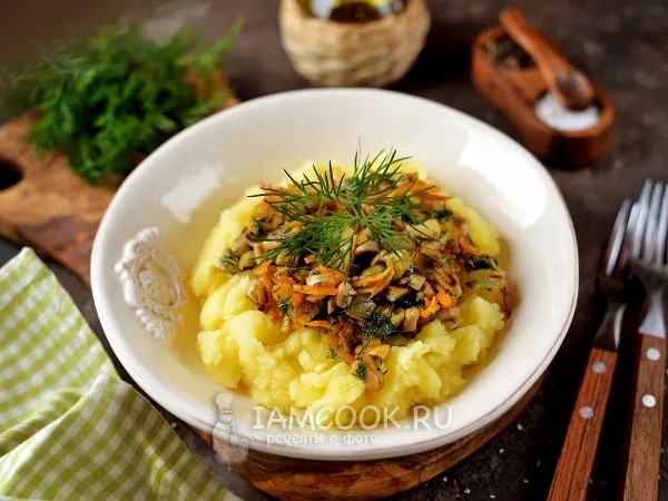 Фото блюда: Постное картофельное пюре на воде