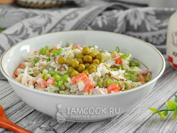 Фото блюда: Оливье с пекинской капустой