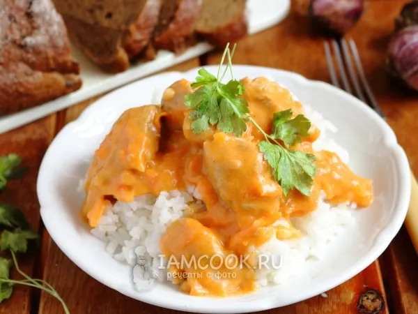 Фото готового блюда: Гуляш из индейки в мультиварке