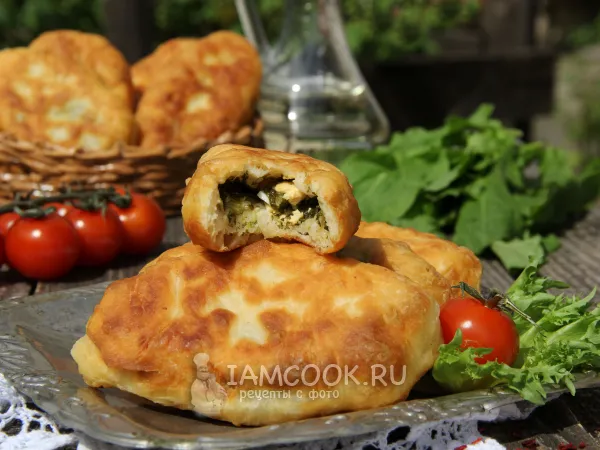 Фото готового блюда: Пирожки со щавелем и яйцом (жареные)