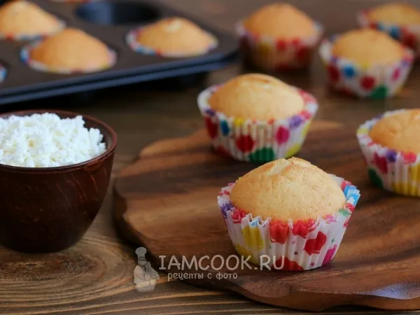 Фото готового блюда: Творожные капкейки