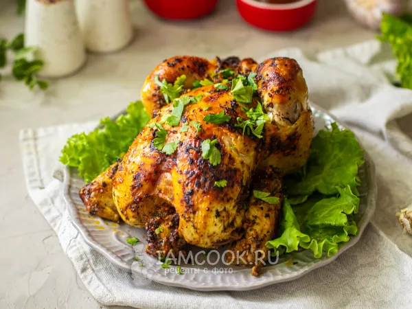 Фото блюда: Курица в рукаве в аэрогриле