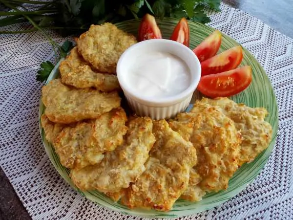 Фото блюда: ПП кабачковые оладьи в духовке (без муки)