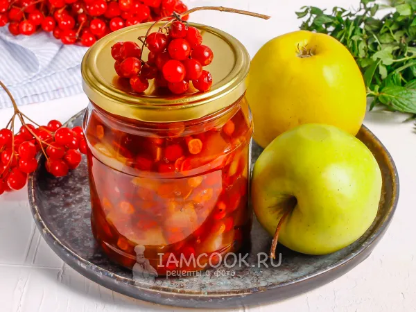 Фото блюда: Варенье из яблок с калиной на зиму
