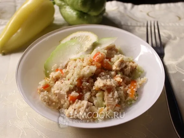 Фото готового блюда: Салат с булгуром и спаржей