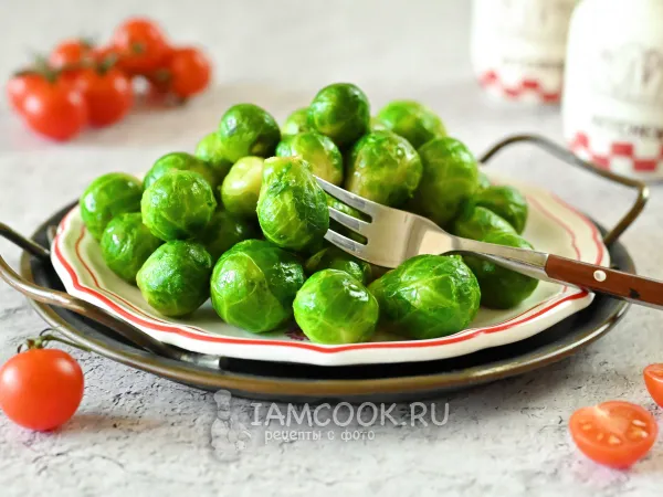 Фото блюда: Замороженная брюссельская капуста на сковороде