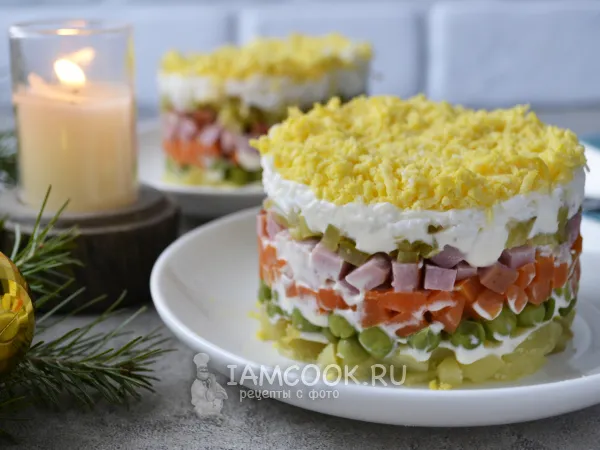 Фото блюда: Оливье слоями