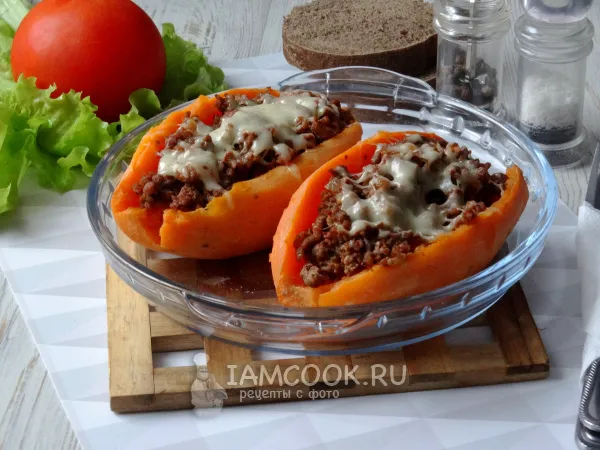 Фото блюда: Батат с фаршем в духовке