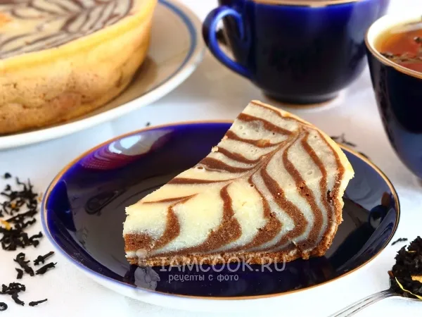 Фото блюда: Кекс «Зебра» на сметане